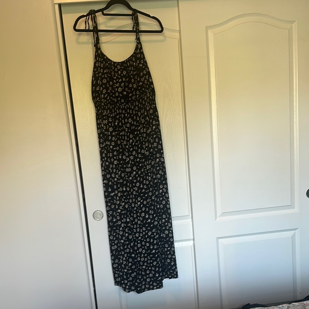 Floral Black Maxi Dress